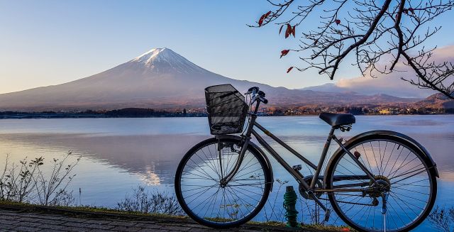 自転車　富士山