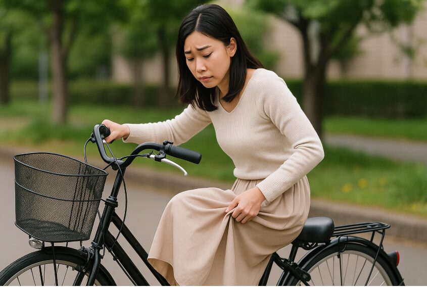 自転車でスカートは危ない？安全に乗るための対策グッズ解説