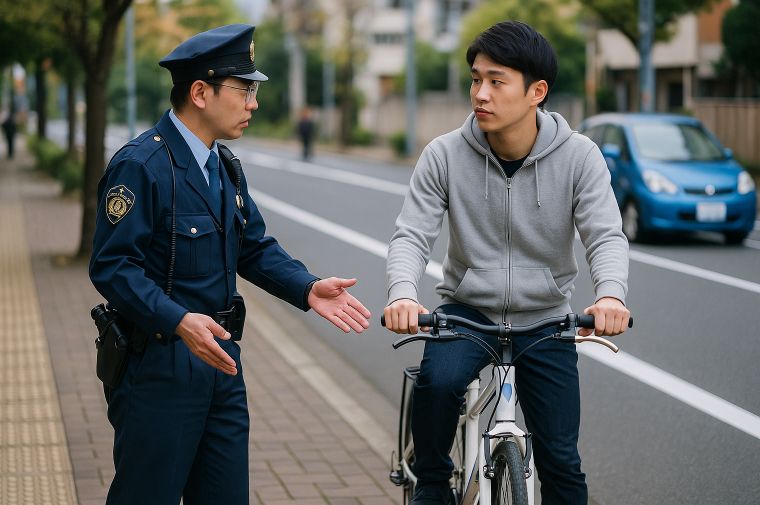 歩道の右側通行は捕まる？