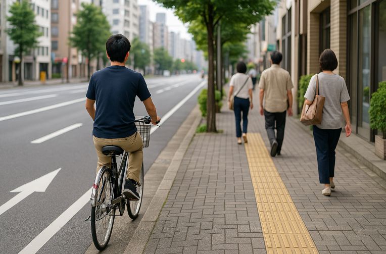 自転車は歩道のどっちを通行？