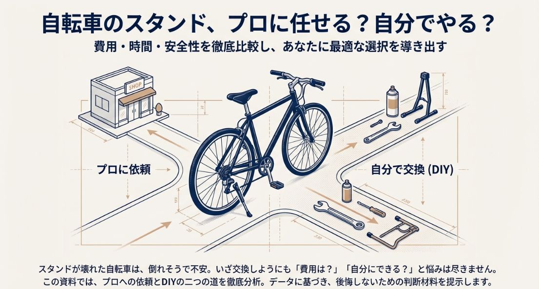 自転車のスタンド交換の費用と自分でやる方法を徹底解説