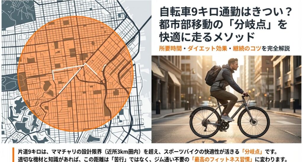 自転車で9キロの通勤はきつい？