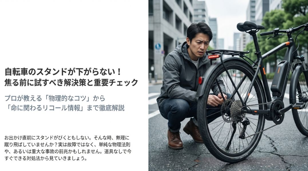 自転車のスタンドが下がらない原因と試すべきコツ